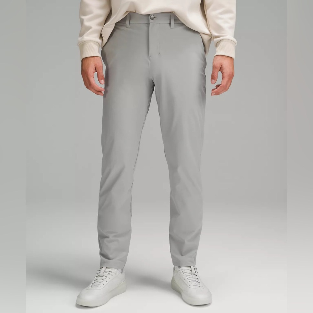 ABC Classic-Fit Trouser 32"L Warpstreme Silver Drop Gray Tech Dress Pants